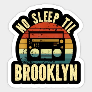 Cool Retro No Sleep , Old School  Stereo Sticker